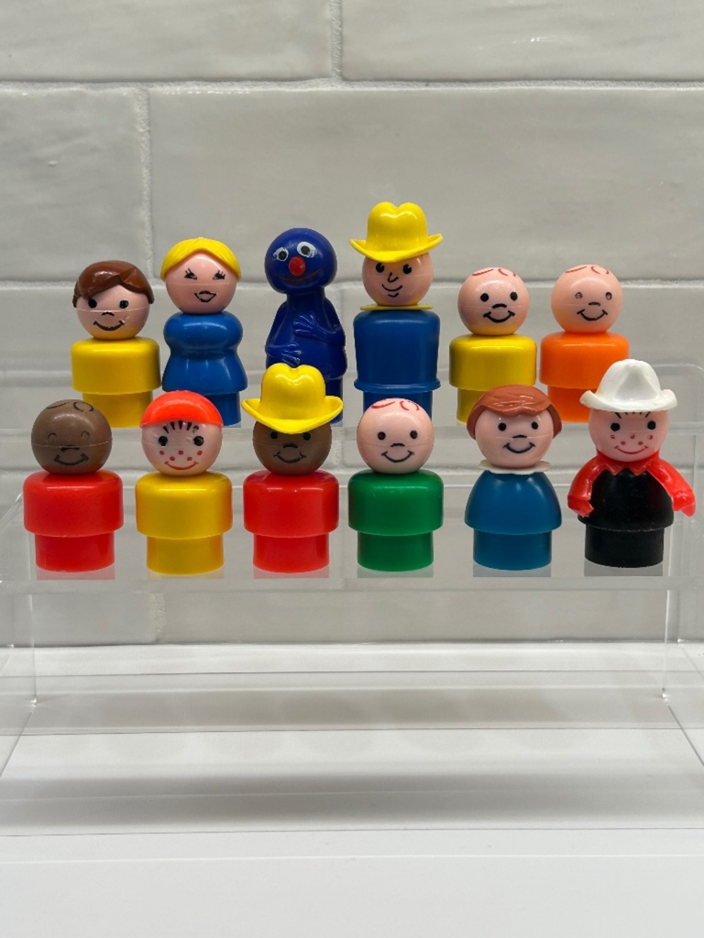 Vintage Fisher Price Little People Set Of 12 (10-d2)